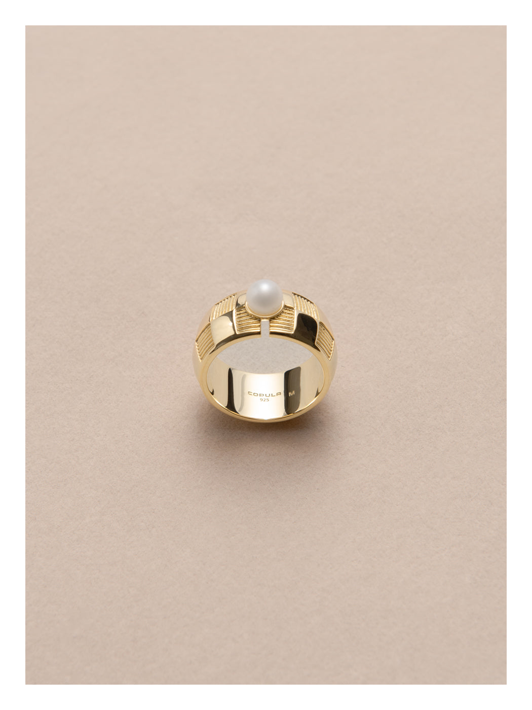 CHECKERBOARD PEARL RING