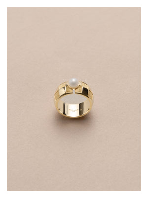 CHECKERBOARD PEARL RING