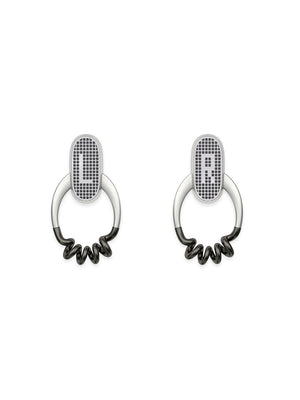 METAL COIL L/R EARRINGS